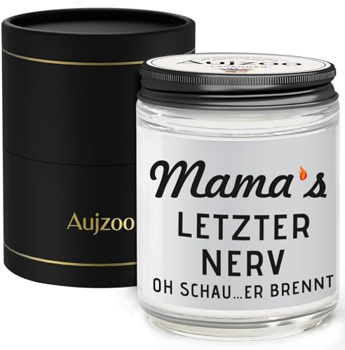Aujzoo Mama Geschenk Geburtstag, Geschenke für Mama, Lustige Kerze Mama Geburtstagsgeschenk Muttertagsgeschenk Weihnachtsgeschenke-Lavendelduftende natürliche Sojawachskerzen 7OZ