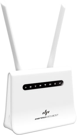 DiProgress Router Wi-Fi SIM 4G 300Mbit/s con batteria ricaricabile al litio, alimentazione fino a 14V, router per camper, router portatile con pulsante WPS