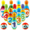 UieaMsio 12 Stück Bowling Set Kinder,kegelspiel für Kinder,Mini Drin und Draußen Spielzeug,Dosenwerfen Spielzeug für Kinder Ball Set ab 3 Jahre Mädchen Junge