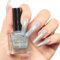 Chameleon Silver Holographic Nail Polish - Quick Dry Chrome Nail Varnish with Shiny Effect - Long Lasting 60 Seconds Nail Polish for Women Girls DIY Manicure and Nail Art