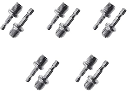 2 Stück 1/4 Verbindungsstangen-Adapter M14 Bohrfutter Ersatzteile Polierscheibe Edelstahl Bohrzubehör 1/4 M14 Sechskant Verbindungsstangen-Adapter 2 Stück Edelstahl-Bohrfutterteile