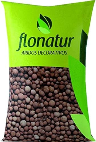 Arlita Expandida para Plantas | Bolitas para Macetas y Jardines| Arlita para Drenaje | Forma de Bolas | Tierra Húmeda para Suelo (Saco 20L)