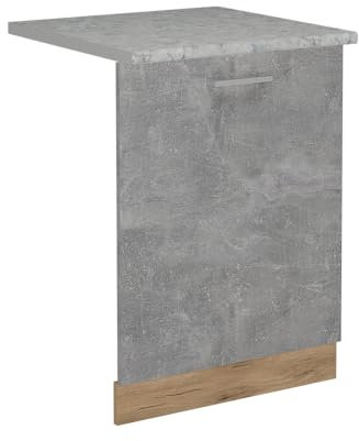 Vicco Tapa del lavavajillas R-Line, Hormigón, 60 cm, ET Mármol