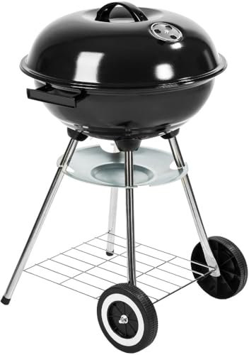 Kugelgrill Holzkohle Standgrill mit Deckel Grillwagen Rundgrill BBQ mit Rollen