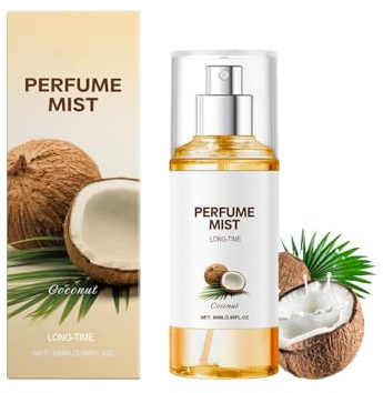 Coconut Damen Parfümspray, Coconut Bodyspray, langanhaltender Duft, natürliches Konzentrat parfümiert, ätherische Öle für Haar und Körper, erfrischender und entspannender Duft (1pcs)