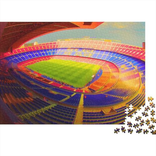 Camp NOU Stadion 1000 Stück Puzzle Puzzles Für Erwachsene Fußball Pädagogisches Spiel Herausforderung Home Dekoration Schöne Geschenkidee 1000pcs (75x50cm)
