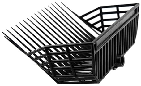 Jrudjsnhhty Pitchfork Head, Horse Manure Rake Stable Waste Removal for Picking Up Manure, Black