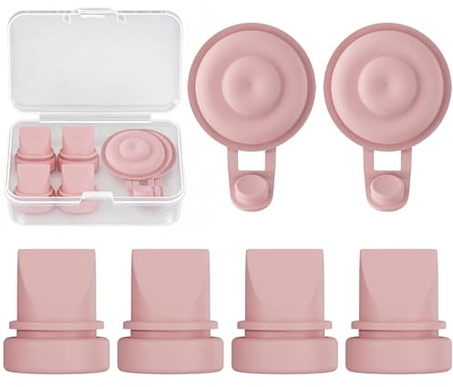 Duckbill Valves & Silicone Diaphragm Replacement Parts Compatible with Momcozy M9 Wearable Breast Pump – BPA-Free Food-Grade Silicone Accessories (6 Pack: 4 Valves + 2 Diaphragms)