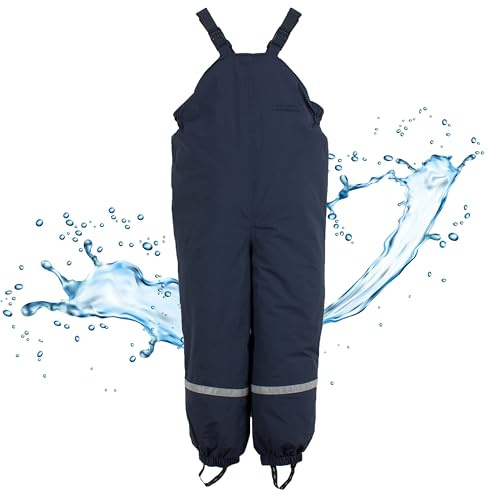 BMS® Schneehose gefüttert für Kinder, ideale Winter- und Ski-Hose, 100% wasserdicht, besonders atmungsaktiv Dank SoftLan, Wattierung, Oeko-Tex, strapazierfähig, langlebig für Mädchen, Jungen