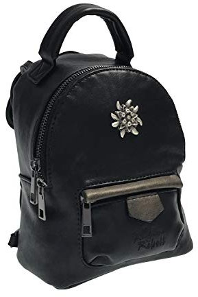 Allgäu Rebell Trachten Dirndl Rucksack Rosi mit Edelweiß Applikation 20cm x 16cm x 10cm