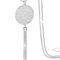 Gleamart Long Colliers Disque Cercle Pendentif Tassel Fringe Déclaration Collier pour Les Femmes Argent