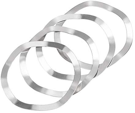 sourcing map 4pcs Rondelle élastique ondulée 39mm x 46mm x 0.5mm 304 Acier Inoxydable