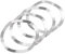 sourcing map 4pcs Rondelle élastique ondulée 39mm x 46mm x 0.5mm 304 Acier Inoxydable