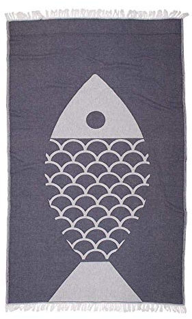 Kayori - Momo - Hammamtuch 100x180cm Farbe Navy Blau I Handtuch I Frottier
