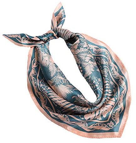 ANDANTINO Schal aus 100 % reiner Maulbeerseide, 88,9 cm, groß, quadratisch, leicht, Kopftuch, Damen-Haarband, mit Geschenkverpackung, Large