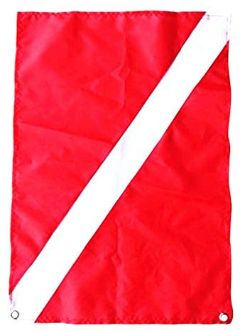 Tenlacum Drapeau de signalisation de sécurité pour kayak et bateau 50 x 35 cm