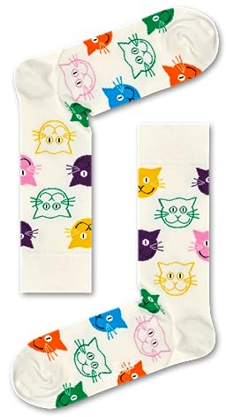 Happy Socks Herren 1-pack Cat Gift Box Socken, Mehrfarbig, 41-46 EU
