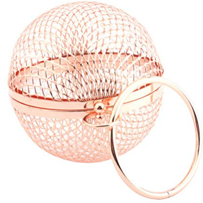VALICLUD Hollow Metal Clutch Bag Ball Shape Shoulder Bag Women Evening Clutch for Wedding Party