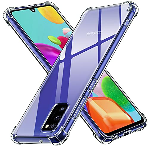 ivoler Klar Silikon Hülle für Samsung Galaxy A41 mit Stoßfest Schutzecken, Dünne Weiche Transparent Schutzhülle Flexible TPU Durchsichtige Handyhülle Kratzfest Case Cover