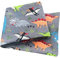 Wollhuhn ÖKO Kinder/Jungen/Mädchen Cooles Elastisches Stirnband/Haarband Bequem Zweilagig Jersey Oder Fleece Viele Motive 21215152 (Dinos Grau)
