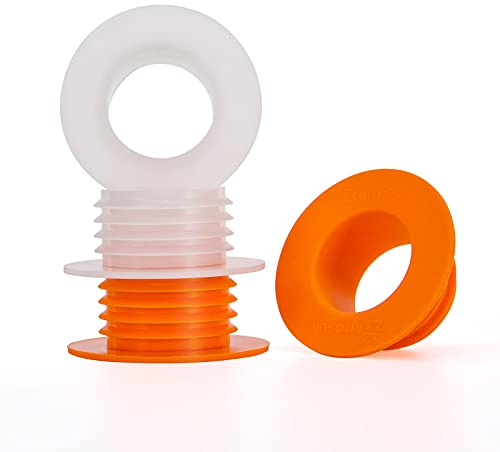 Junta de Silicona para Shisha Cachimba Jarrón – Kitosun Accesorios originales para Shisha ruso egipcio, tubo de agua narguile huka Sheesha piezas Anillas 38 mm tallo 45 mm boca 2 naranja 2 natural