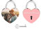 OXYEFEI Candado de Amor de Regalo de San Valentín Personalizado | Texto grabado | Imagen personalizada | Candado de San Valentín Juego de Candado de llave en forma de Corazón (rosado)