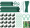 Aandyou Plant Clips,110 Pcs Garden Plant Support Clips with Adjustable Plant Ties for Climbing Plants,Green Plant Support Clips and Orchid Clips Twisty Plant Rings for Vine Tomatoes Garden Vegetables