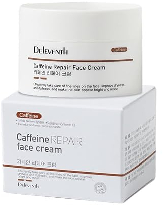 DEleventh Koreanische Marke Koffein Embellishing Face Cream 30g / Anti-Aging, Mit Natriumhyaluronat & Magnolienextrakt, Spendet Feuchtigkeit, Reduziert Falten, Dunkle Augenringe und Schwellungen