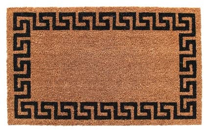 Coco & Coir Door Mats Indoor | Natural Coir Indoor Door Mat | Non Slip heavy Duty Abstract Welcome Mat (Aztec Wall 40cm x 60cm)