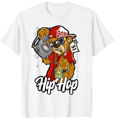 Hip Hop Teddybär Ghetto Blaster Dope Rap Lover Kleidung T-Shirt