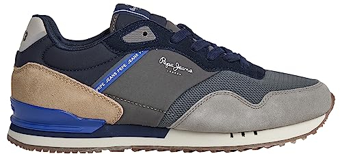 Pepe Jeans Herren London Forest M Sneaker, Grey (Grey), 44 EU