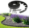 Vigevee Bordure de Pelouse en Plastique, 60m Flexible Bordure de Jardin avec 180 Piquets d'ancrage Bordure de Gazon Décorative de Jardin, Bordure de Parterre Flexible Hauteur 5cm Noir