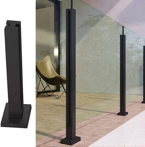 Poteau de garde-corps en verre, balustrade en acier inoxydable 304 pour balustrade, balcon, terrasse, escalier. Version sans main courante