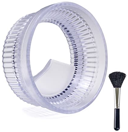SHANGFEI Moka Pot Powder Coffee Plastic Dosing Ring Dispenser,60mm Powder Chute Funnel for 3 Espresso Cup Pot 360°Rotating Powder Filler,Powder Receiving Cup,Moka Pot Accessories,Anti-Flying Powder