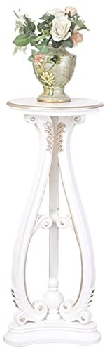 Blumenregal Blumenständer Pflanzenregal Pflanzenständer Aus Holz, Vintage-Blumenständer, Bonsai-Blumentisch, Innendekoration Blumentreppe Pflanzenständer Blumenbank ( Blue : Blanc , Size : 32*32*80cm