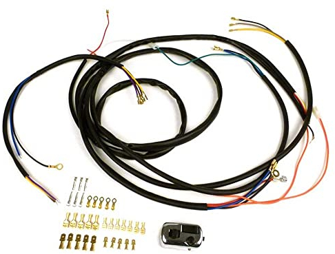 BGM Kabelbaum Conversion Kit (inkl. Lichtschalter) Vespa AC Umrüstung auf Elektronische Zündung kompatibel für Vespa Smallframe V50, 50N, PV125, ET3, Vespa Largeframe