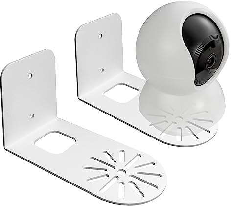 sciuU [2 × ] Soporte de Pared/Techos compatible con TP-Link Tapo Cámara Vigilancia, Placa de Metal Engrosado, Metálico Accesorios Soporte para Cámara Vigilancia Interior