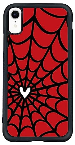 Cool Anime Phone Case for iPhone XR Trendy Spider Webs Pattern Design Phone Case