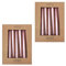 Stabkerzen 20er-Set | Metalic - Rose | Höhe 25 cm ø 2,2 cm | Brenndauer 7 Stunden - Premium Qualität | einfarbige Spitzenkerzen | pajoma®
