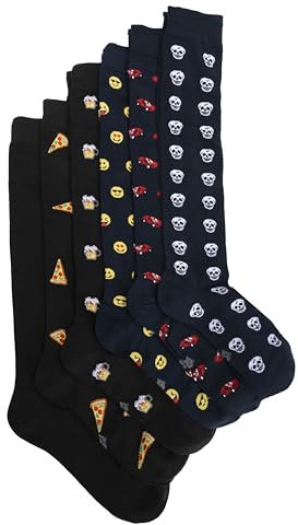 Ciocca Calze Uomo Lunghe Fantasia Caldo Cotone Morbide e Confortevoli - Confezione 3/6 Paia Autunno Inverno [BOXCW6_MIX3_11_1]