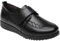 AEHO Chaussure Pied Large Femme en Cuir Chaussures RéGlable Fermeture Scratch Chaussons pour œdème Extra Large Femme Chaussons Diabétiques,Noir,39/245mm