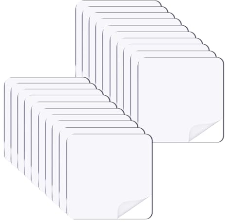KYSUN 20 Piezas Cinta Adhesiva de Doble Cara, Transparente Cinta Adhesiva Adhesivos cuadrados, Almohadillas Adhesivas Nano de Doble Cara, Adhesivo Doble Cara para Pared Cocina Fijación de Foto