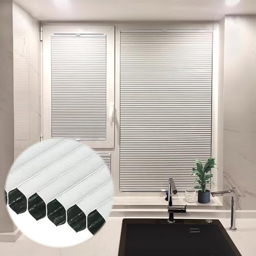 JYkjWeYF Kabellos Verdunkelungsvorhänge,Wabenplissee,Faltrollo Plisseerollo Jalousie für Tür & Fenster,Blickdicht Sichtschutz Sonnenschutz,Fertifplissee Rollo,Anpassbar,Breite×Höhe (85x150cm)