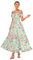 GRACE KARIN Robe de Cocktail Florale pour Femme à Bretelles Tendance Bohème A-Line Chic Fleurs Roses-Vertes S