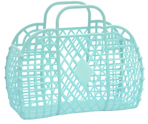 Plastikgelee-Taschen, Wiederverwendbarer Geschenkkorb, Kinder-Strandtasche, Osterkorb, Jelly Bag Für Kinder, Modische Kunststoff-Jelly-Geldbörse, Ausgehöhlter Gelee Korb, Sommer Mesh Strandtasche
