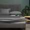 Bambus Spannbettlaken 140x200 cm Dunkelgrau Antibakteriell Weich Spannbetttücher Kühlende 50% Bambus und Mikrofaser Spannbetttuch Set Hypoallerg Boxspringbett Bettlakenfür Hohe Matratze bis 25-30 cm