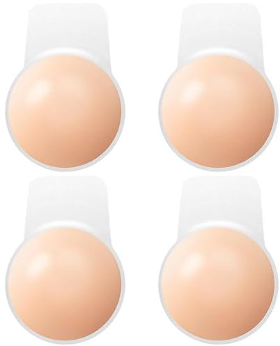 PEXIVOZ Lot de 2 Soutiens-Gorge Adhésifs Invisibles sans Bretelles en Silicone Ultra-Fin avec Effet Push-Up - Soutien-Gorge Dos Nu pour Femmes, Cache-Tétons Réutilisables