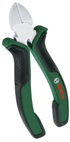 Bosch Alicate corte lateral 160 mm/6 (alicate corte diagonal duradero y preciso; arista corte calentada inducción; superficie niquel-cromada, empuñadura ergonómica)