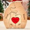VEELU Ours De Puzzle Famille en Bois Personnalisé Prénom 2-8, Puzzle d’Art en Bois Sculptures, Cadeau Fete des Meres Cadeau Fete des Peres, Cadeau de Famille pour Maman Papa Décorations de Table