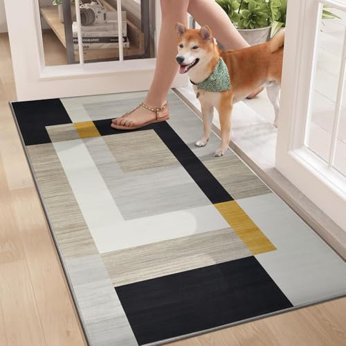 BedLooms Door Mat Indoor & Outdoor 80x150 cm – Non Slip Heavy Duty muddy mats for dogs UK – Stylish & Printed Welcome Front Doormat – Dirt Trapper Kitchen Floor Mat Inside Outside Doormats, Milo